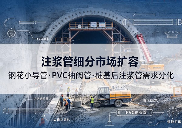 余江注浆管细分市场扩容，隧道钢花小导管、PVC 袖阀管、桩基后注浆管需求分化